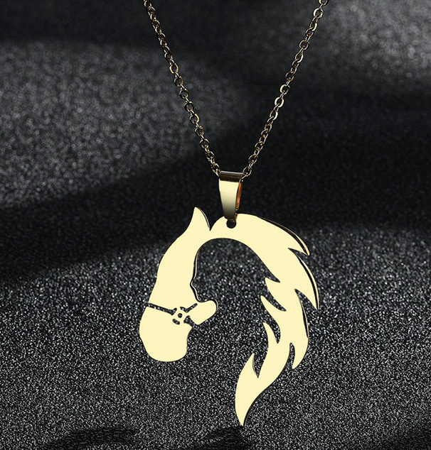 Greek Horse Head Coin Pendant Necklace — Warmblood Tack Store
